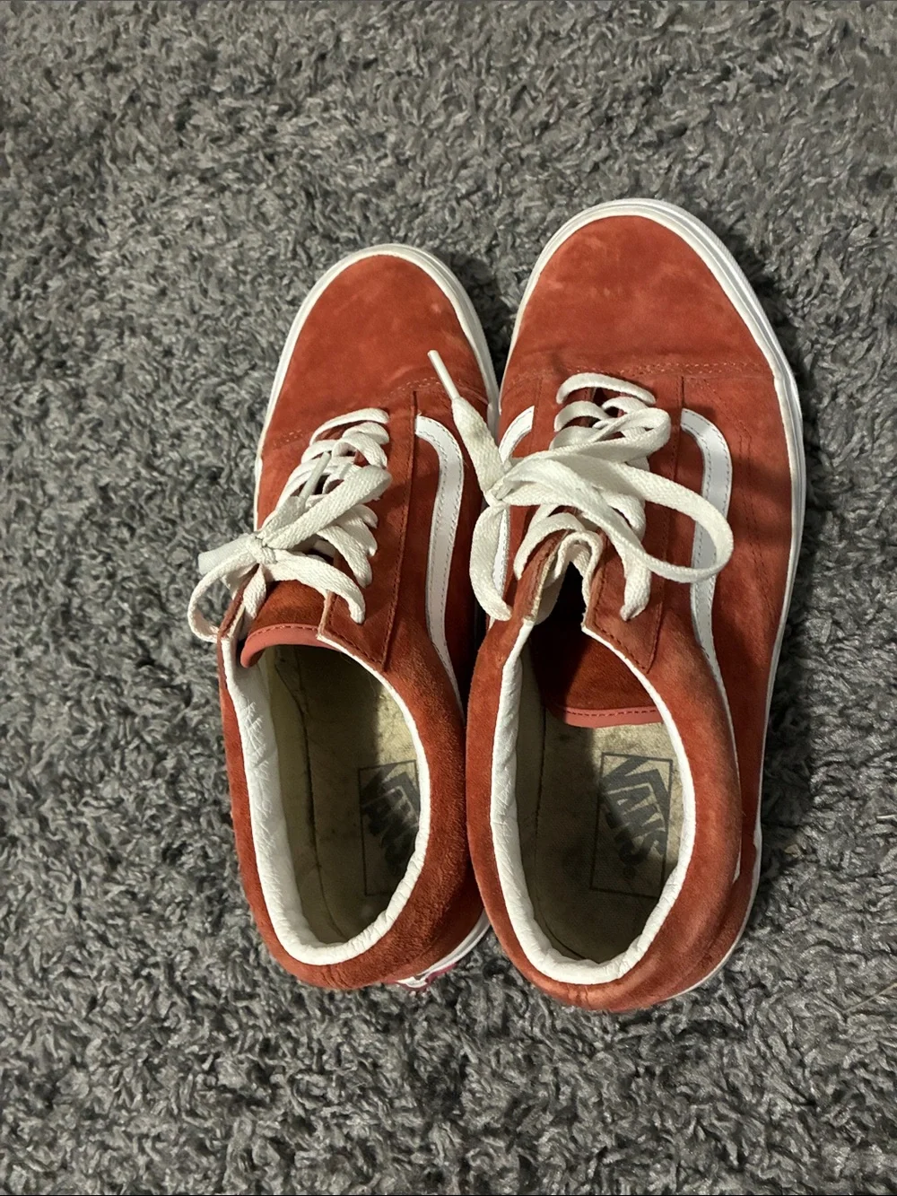 Orange suede vans